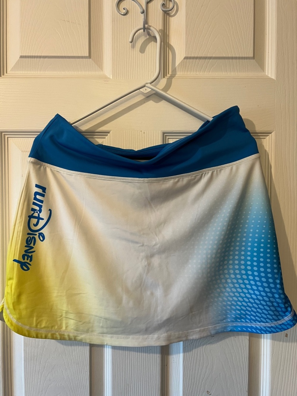 Disney Women's Blue White Yellow Gradient RunDisney Skort
